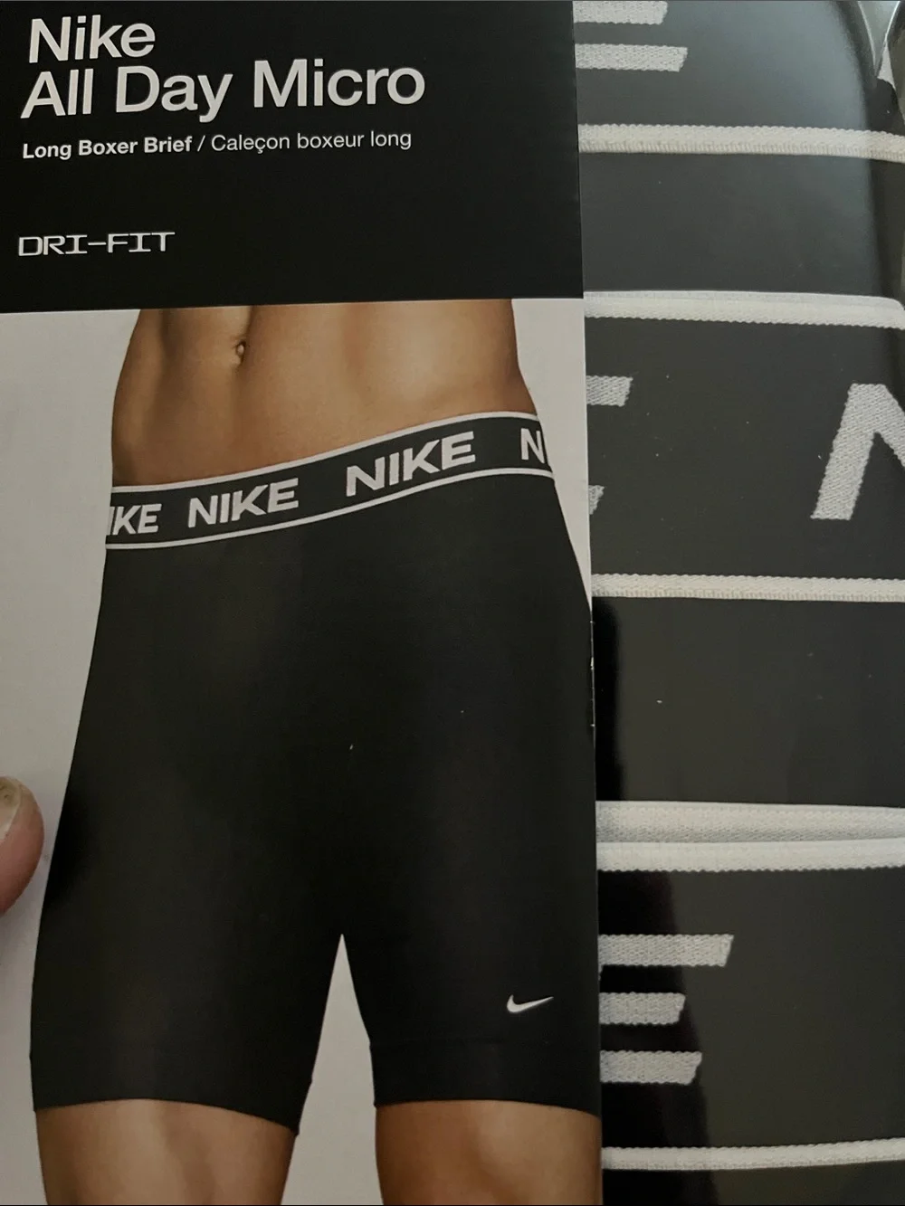 Nike All Day Micro Long Boxer Briefs - Black 3 pack